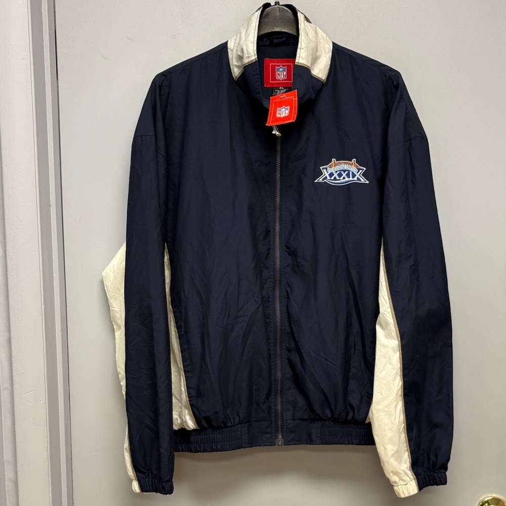 NEW Vintage NFL XXXIX Super Bowl Windbreaker Jacket XL